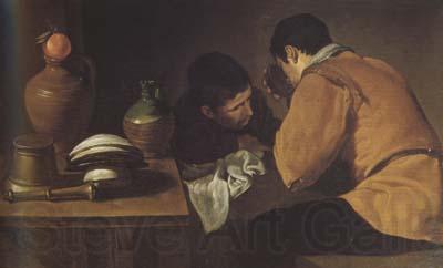 Diego Velazquez Deux Jeunes Gens a table (df02)